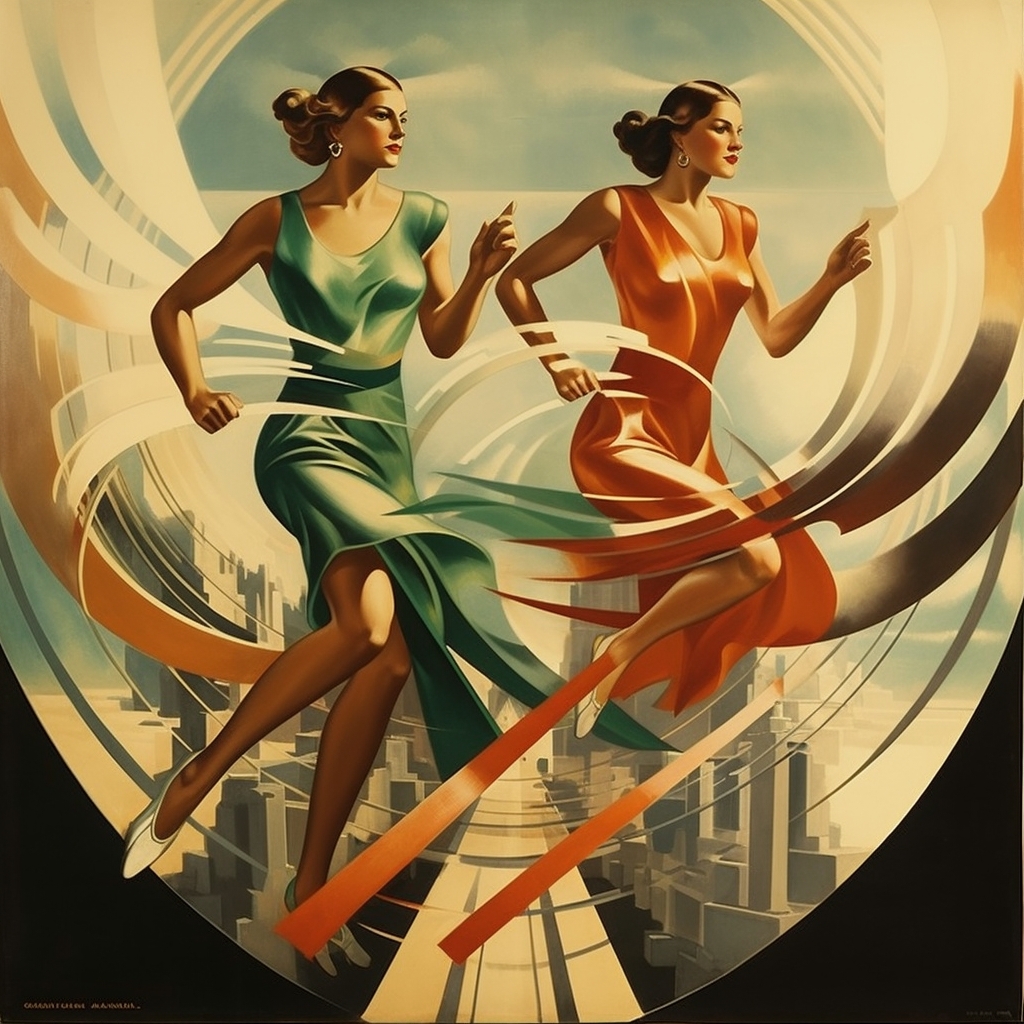 Stunning Art Deco Winged Angels