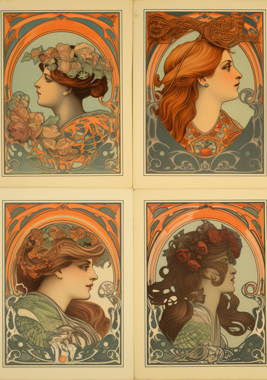 Art Nouveau Belgian Russian Illustration