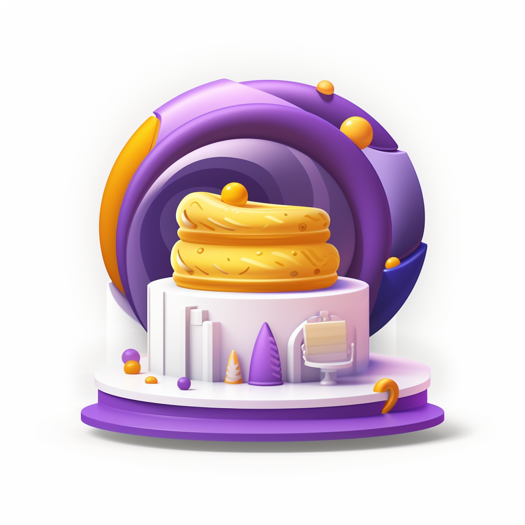 Illustrative 3D icon of an artisan baker