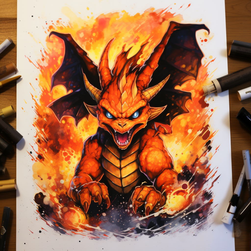 Artsy Charizard Illustration