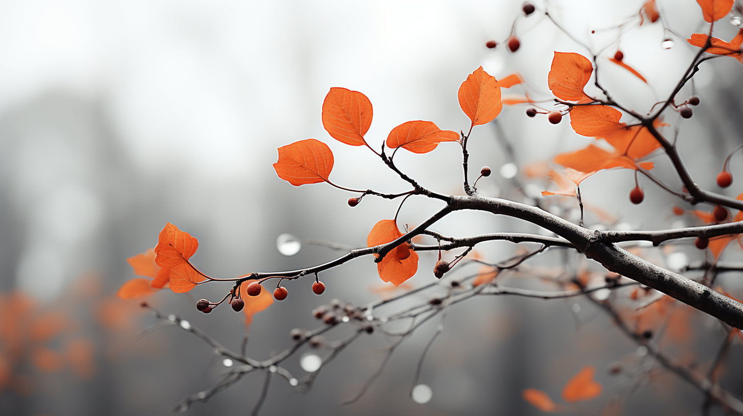 Abstract minimalist fall autumn leaves