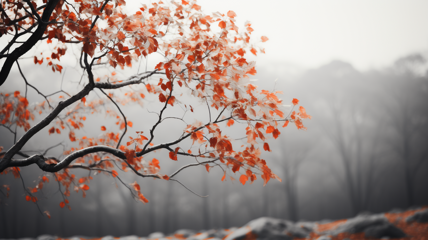 Asheville Fall Leaves Abstract Mirage