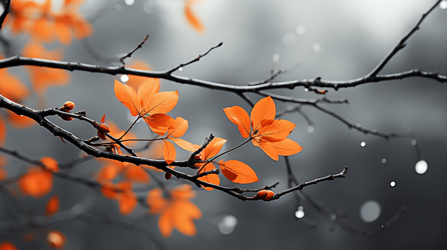 Vibrant autumn leaves in Asheville