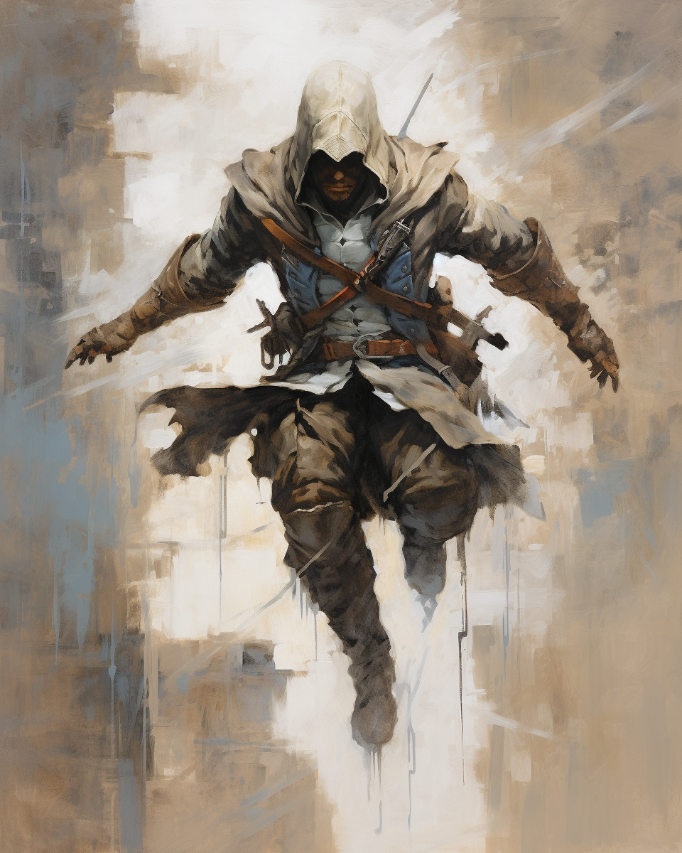 Ashley Wood Assassin's Creed Painting in Action