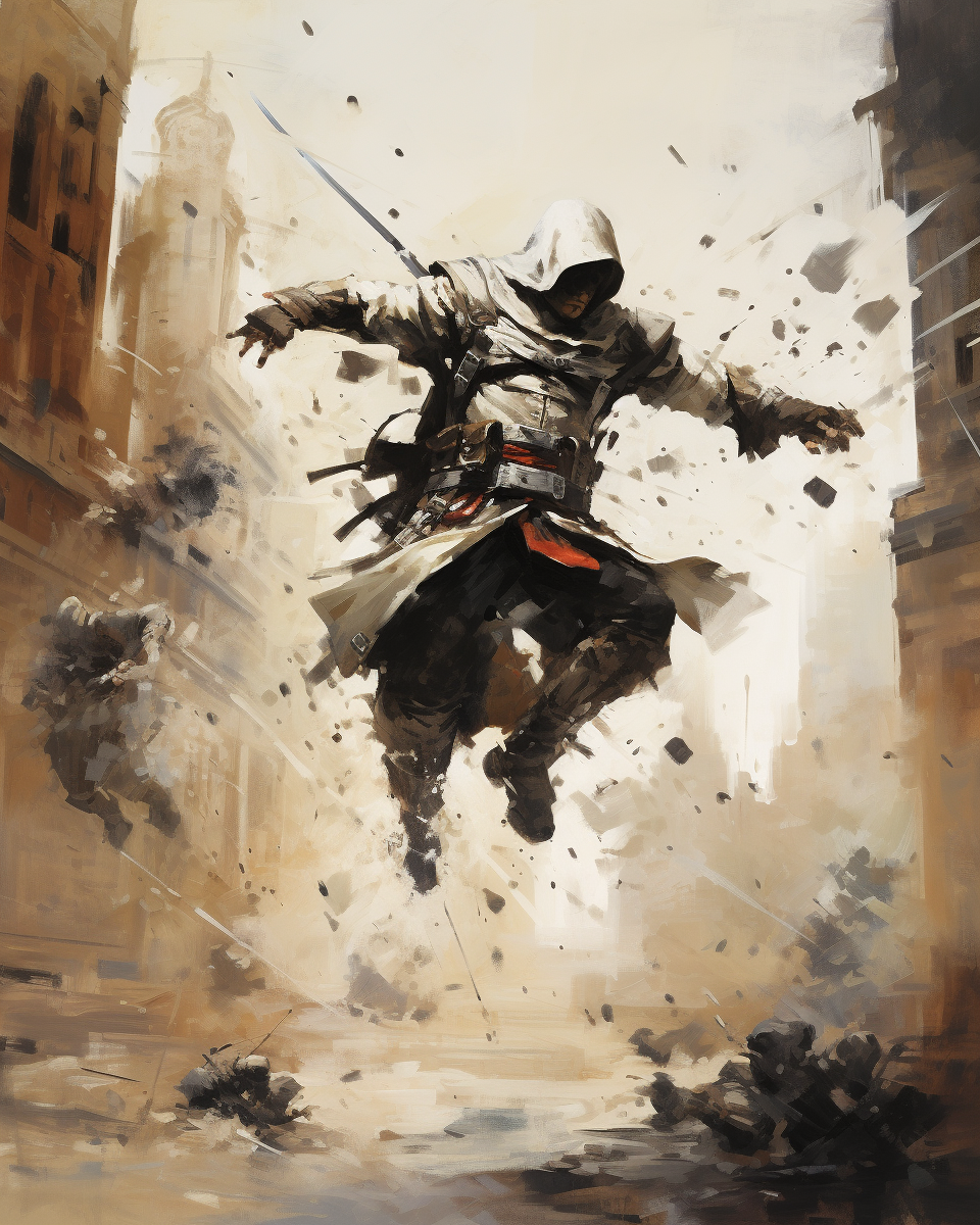 Assassins Creed painting by Ashley Wood