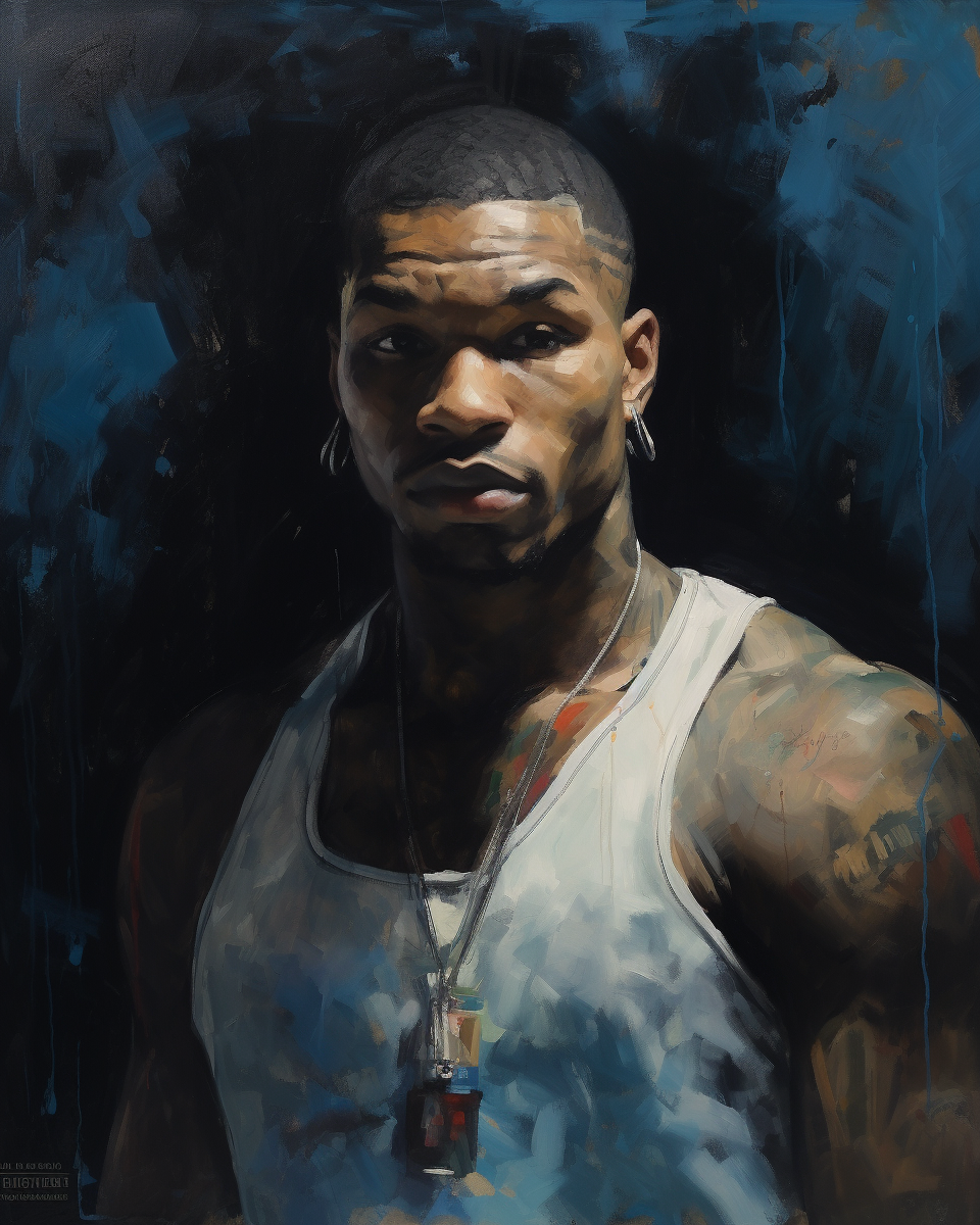 Mike Tyson in Blue Vest