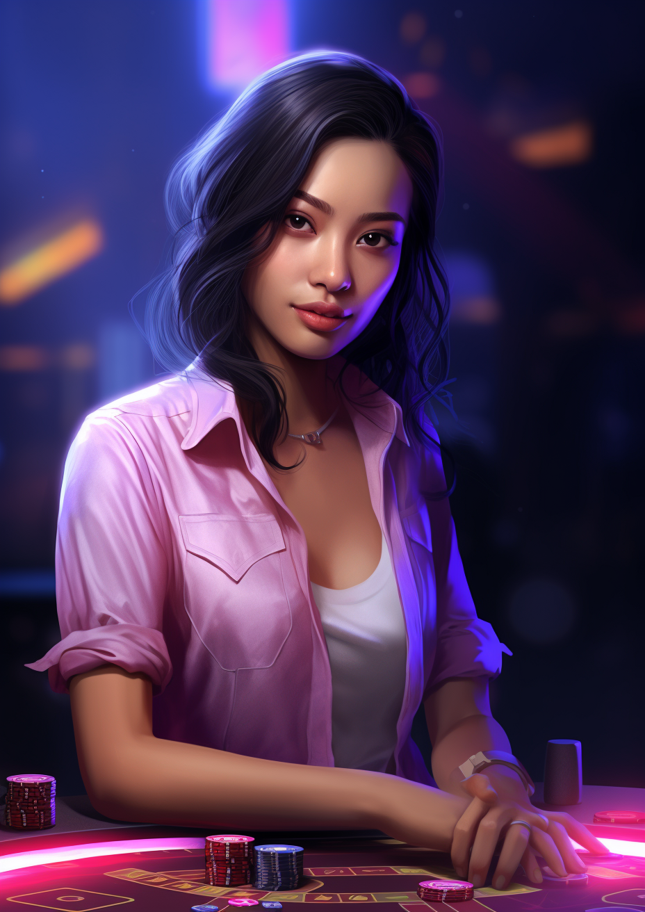 Asian Female Dealer Sicbo Gambling Emotion