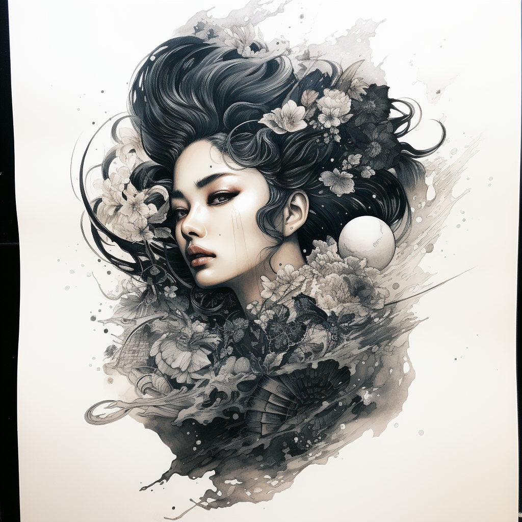 Asian ink art masterpiece