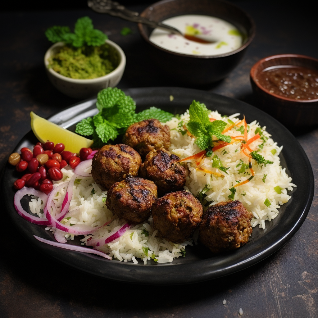 Flavorful Asian Setting Chappli Kabab on a Plate