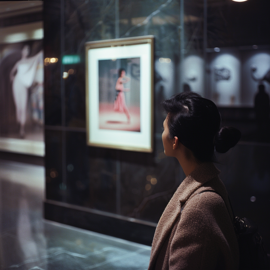 Asian woman ballet event poster