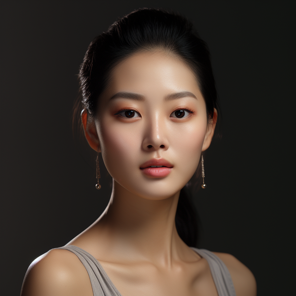 Asian woman with soft makeup look