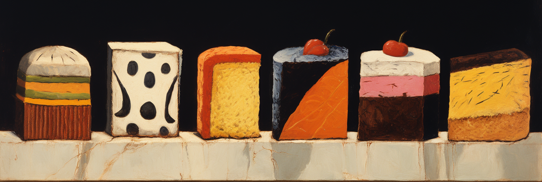 Variety of Cake Slices by Picasso