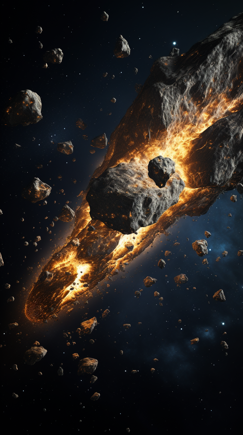 Stunning hyperrealistic asteroid belt in UHD