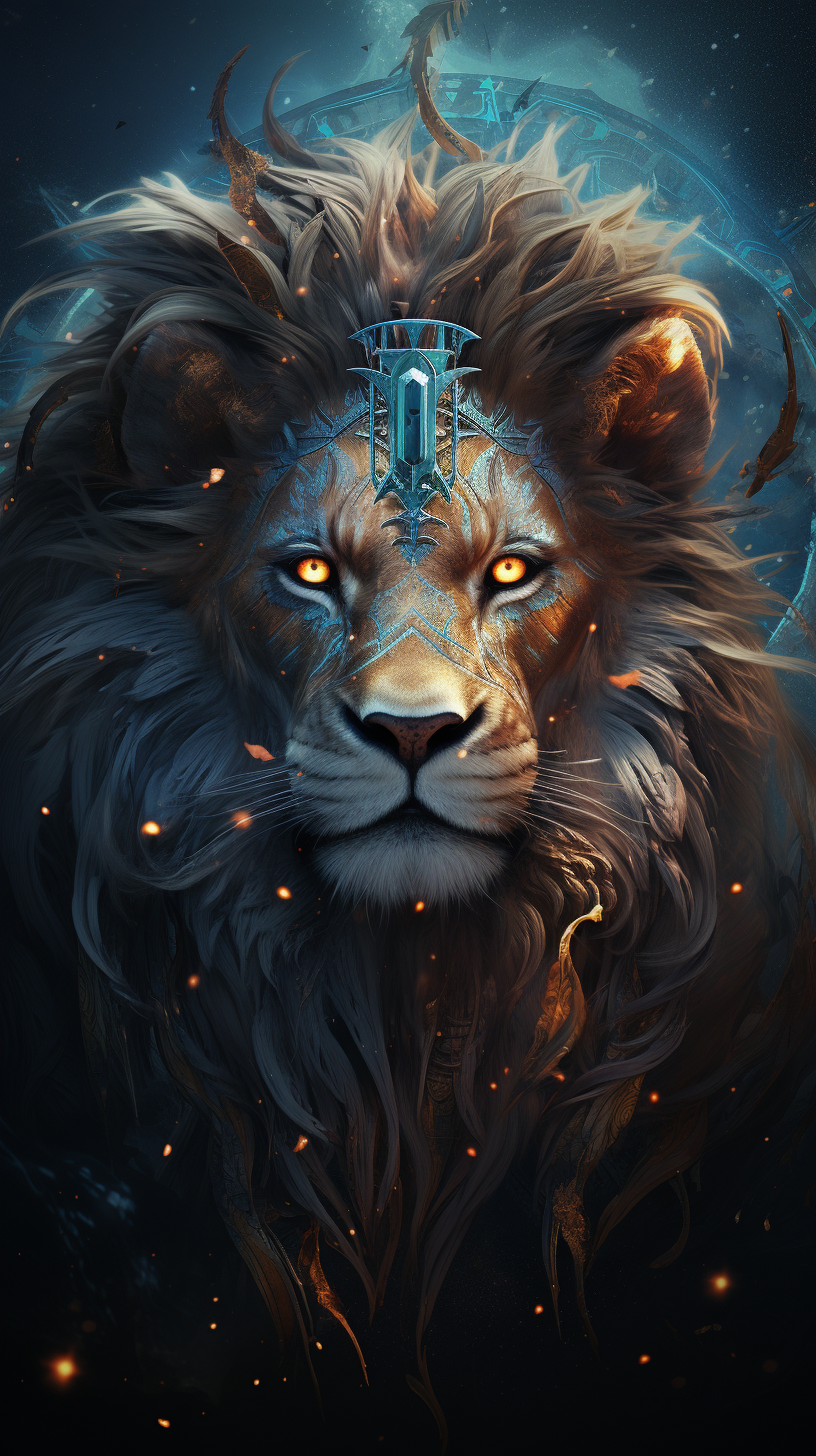 Leo zodiac sign illustration