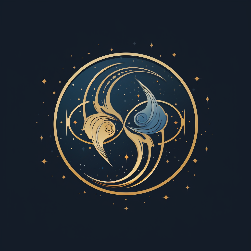 Logo depicting astrology and genetics fusion