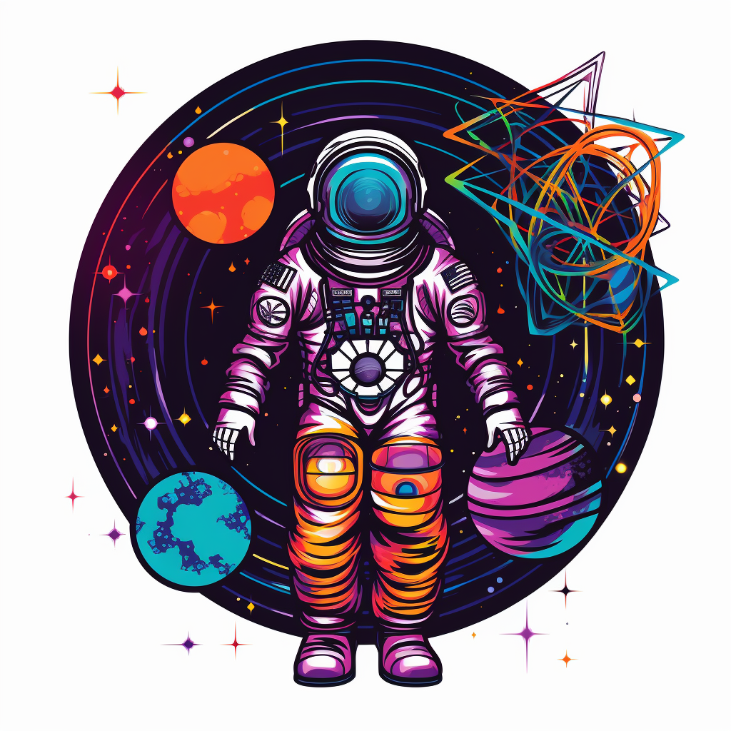 Vector logo of an astronaut doctor