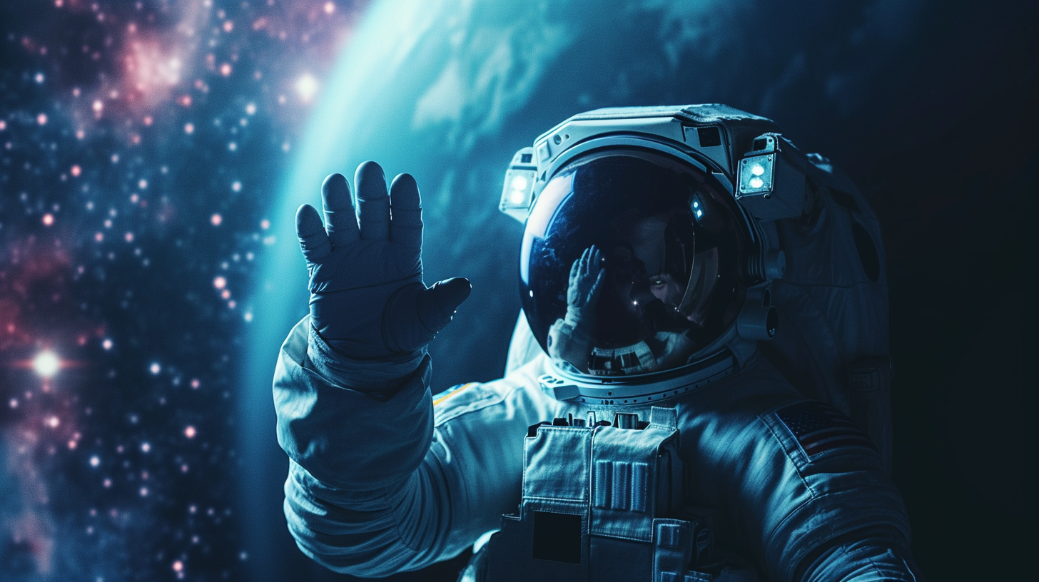 Astronaut Hand Reaching Stars