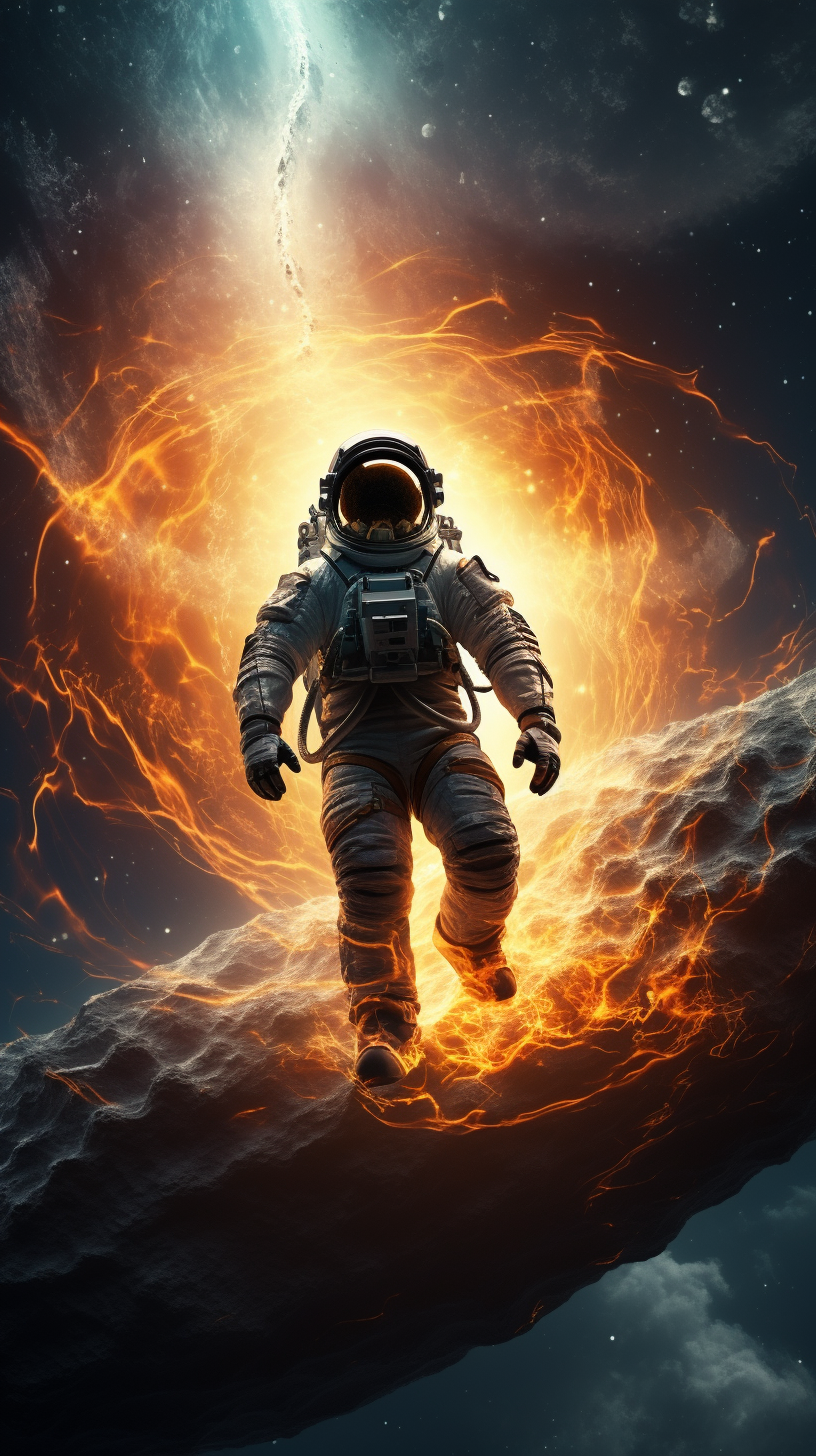 Hyperrealistic Astronaut in Space