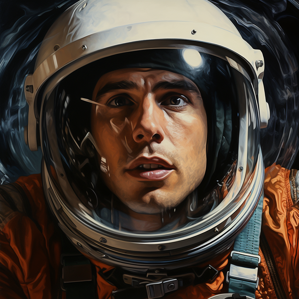 Realistic Astronaut Holding Planet Image