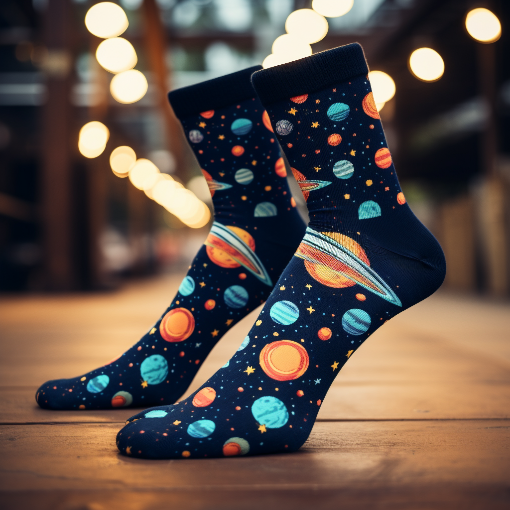 Astronomy Socks Mockup