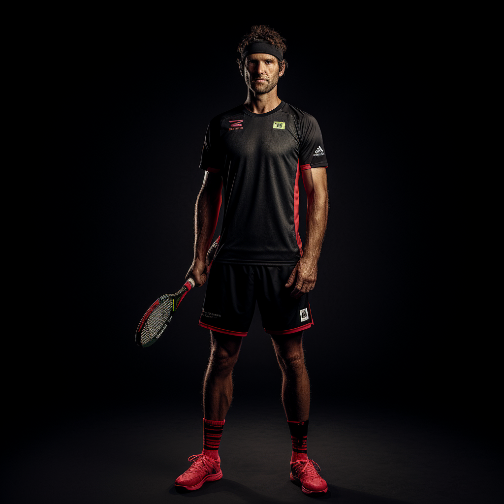 Man athlete in padel clothing