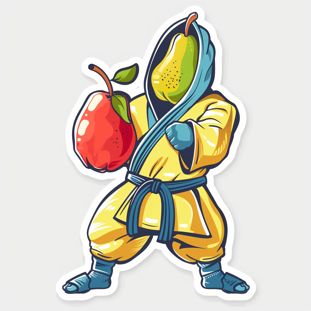 Juicy pear as judoka for kids