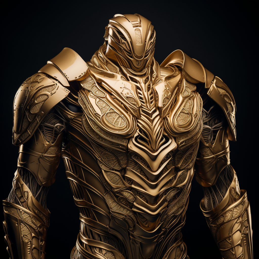 Gold Armor with Athletic Torso Design