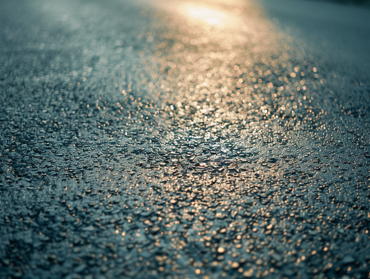 Dansaekhwa style asphalt pavement cityscape image