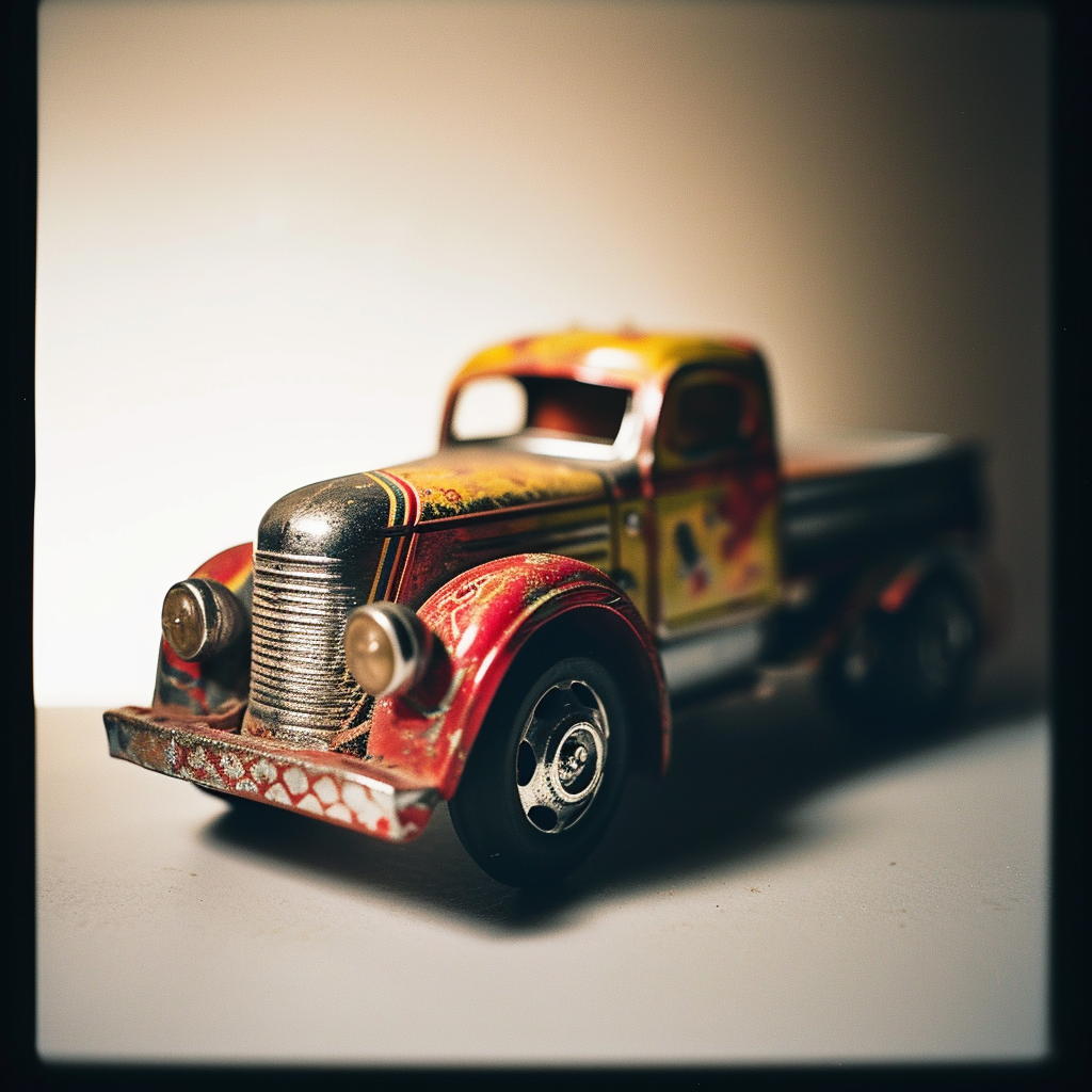 Vintage Atomic Age Tin Toy Race Truck