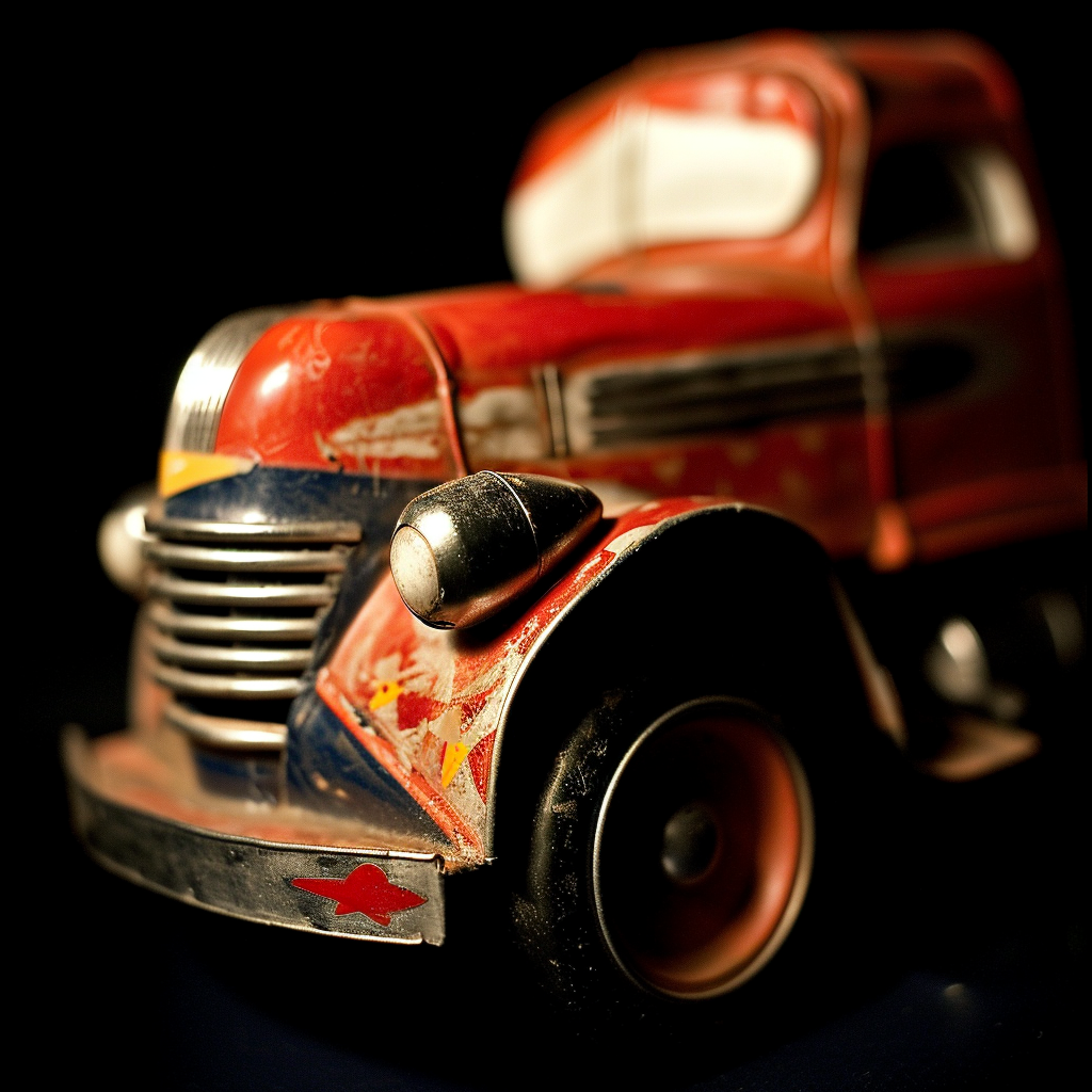 Atomic race truck close-up studio