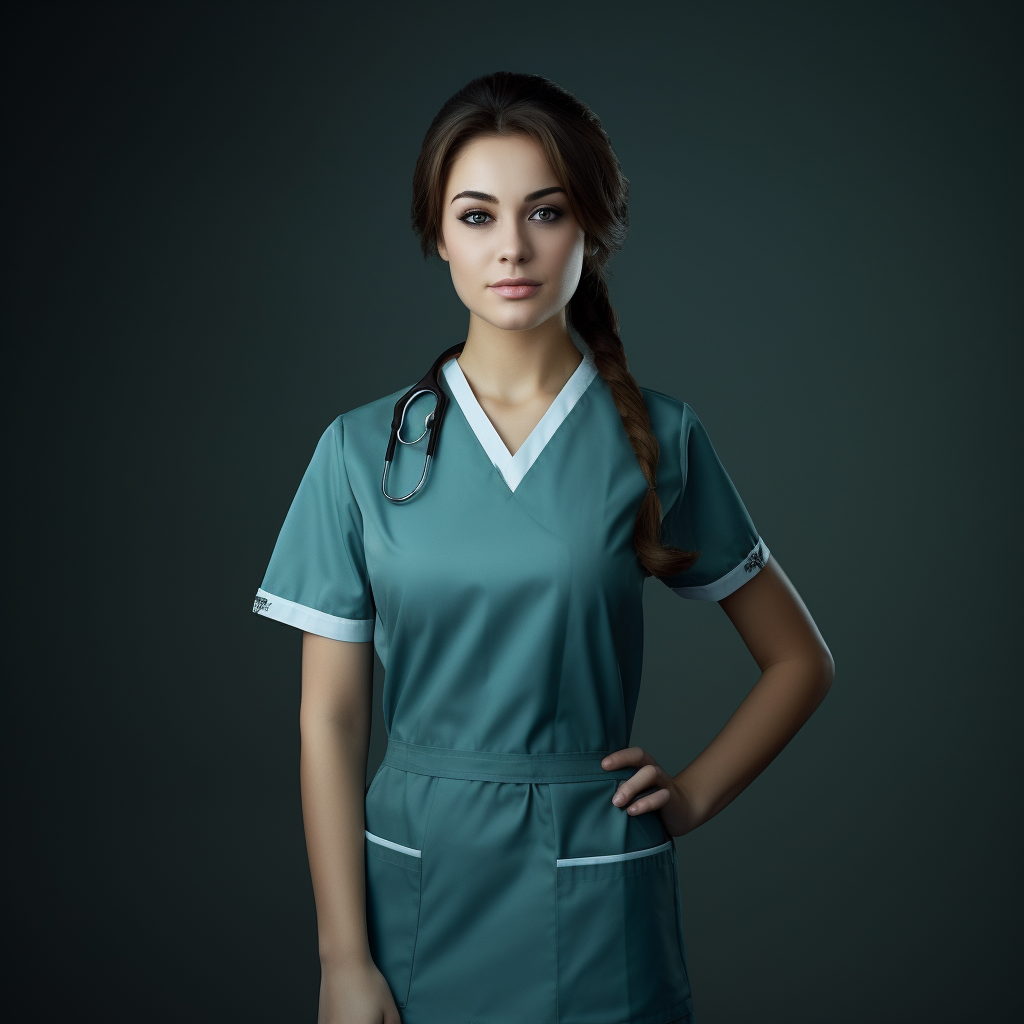 Attractive woman in nurse uniform