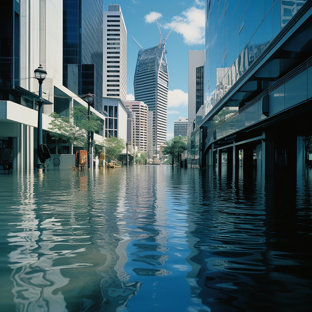 Auckland CBD underwater due to sea level rise