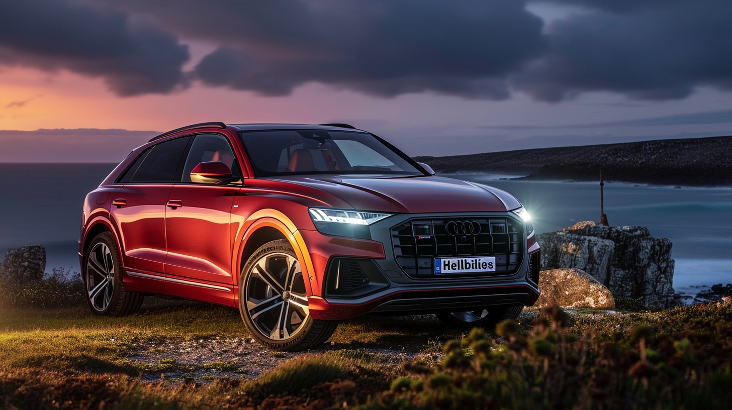 Audi Q8 with Hellbillies text