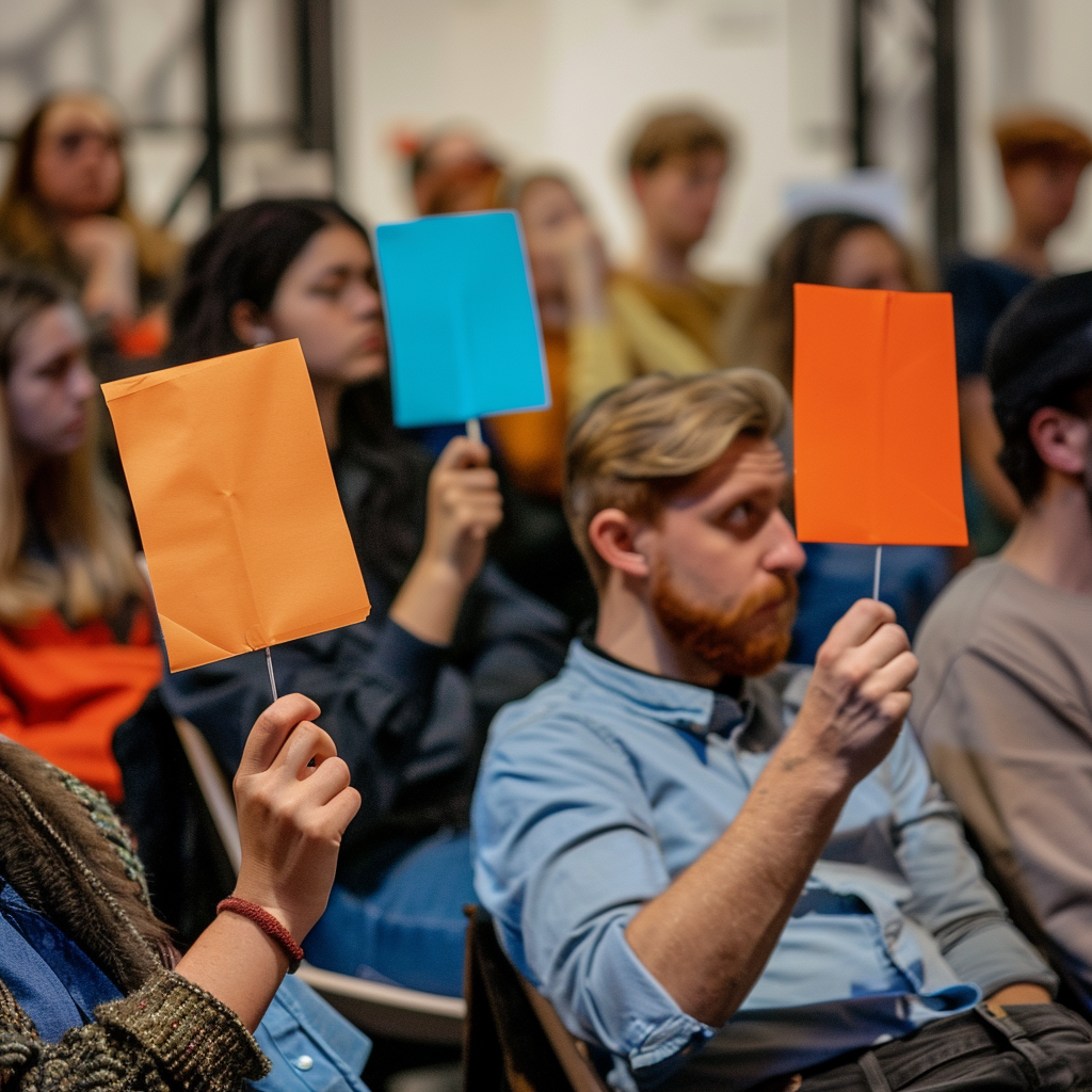 audience voting question colors decision