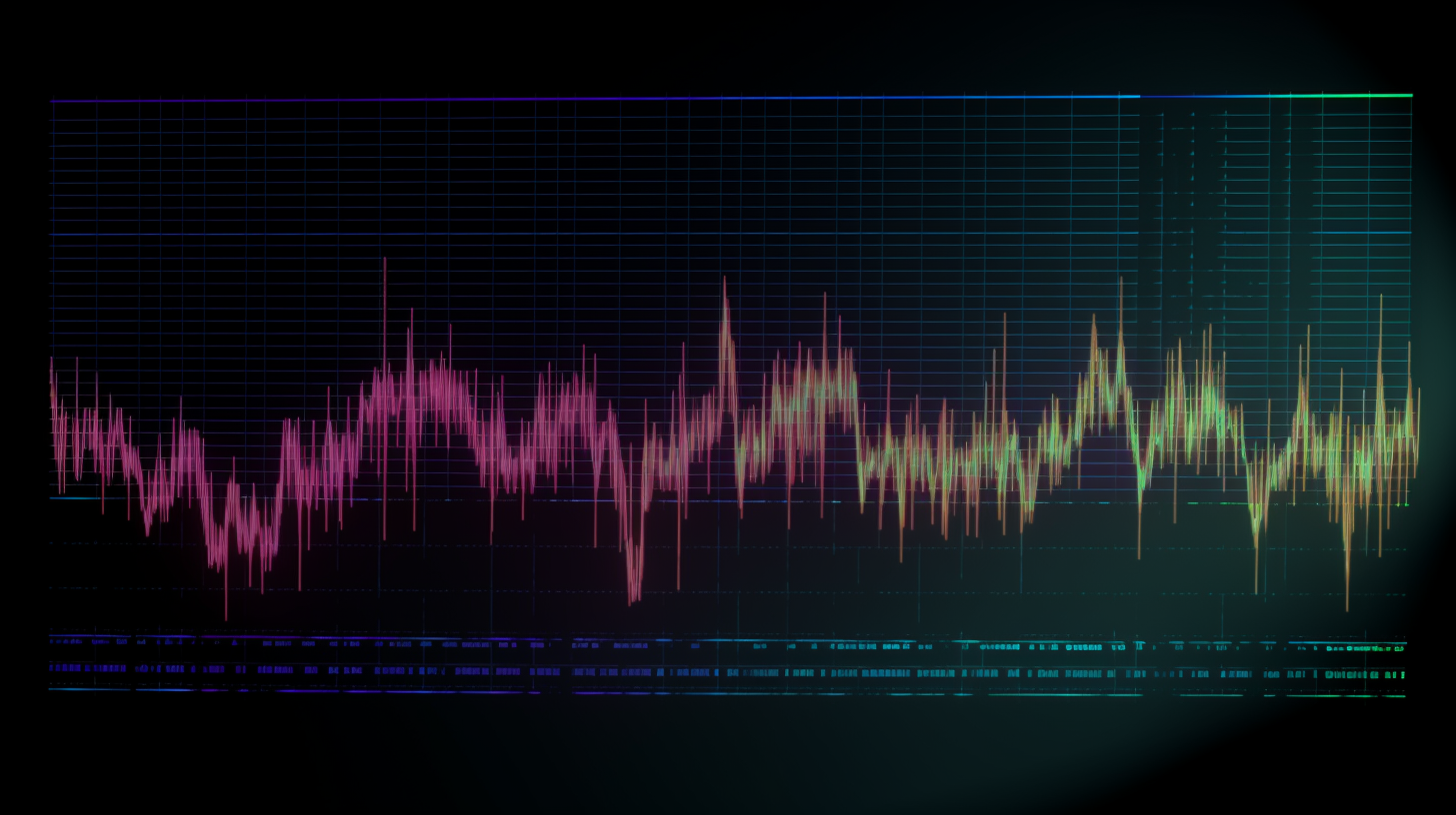 Audio Spectrogram on Angled Computer Screen