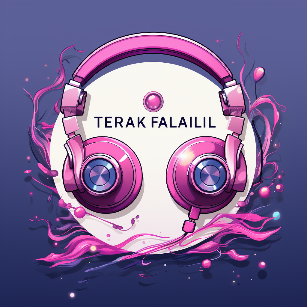 Pinkish audio book player logo