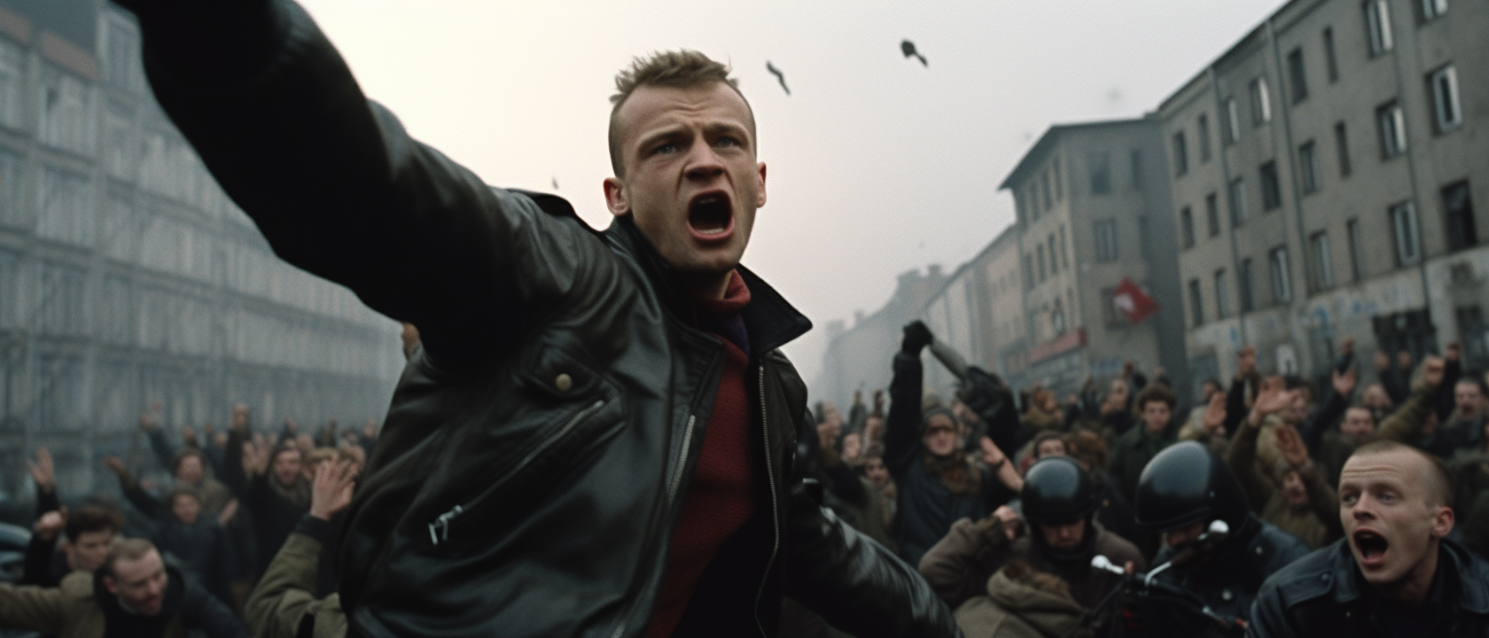 August Diehl shooting at Berlin Wall