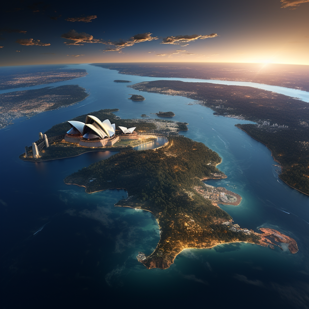 A breathtaking aerial view of Australia