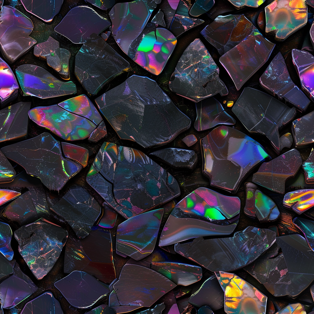 Realistic Australian Black Opal Pattern