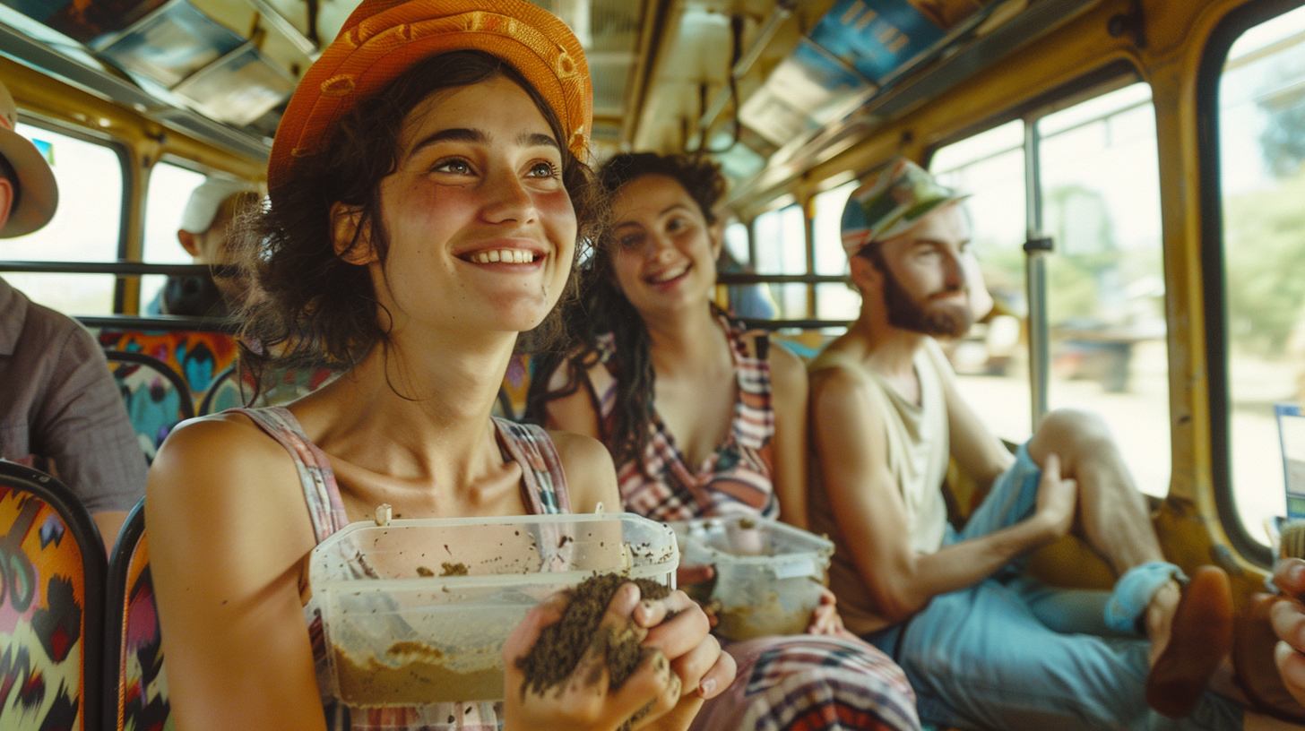 Diverse group on Australian bus