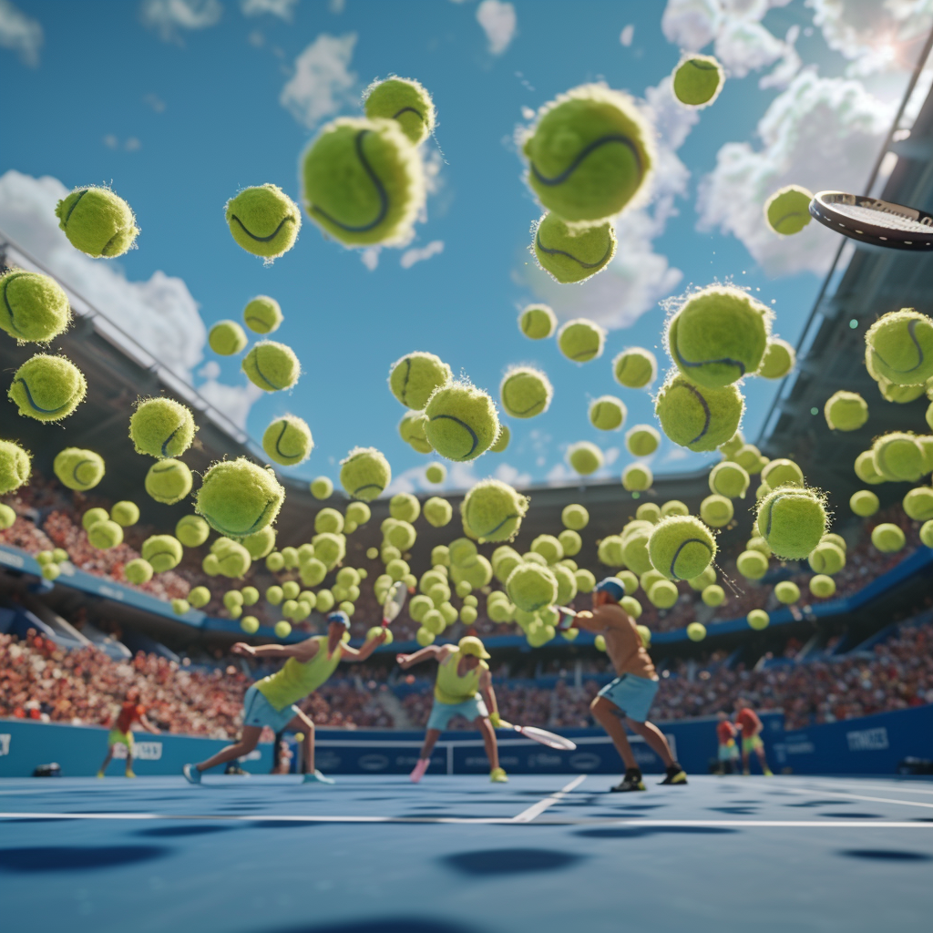 Tennis balls hitting humans at Australian Open