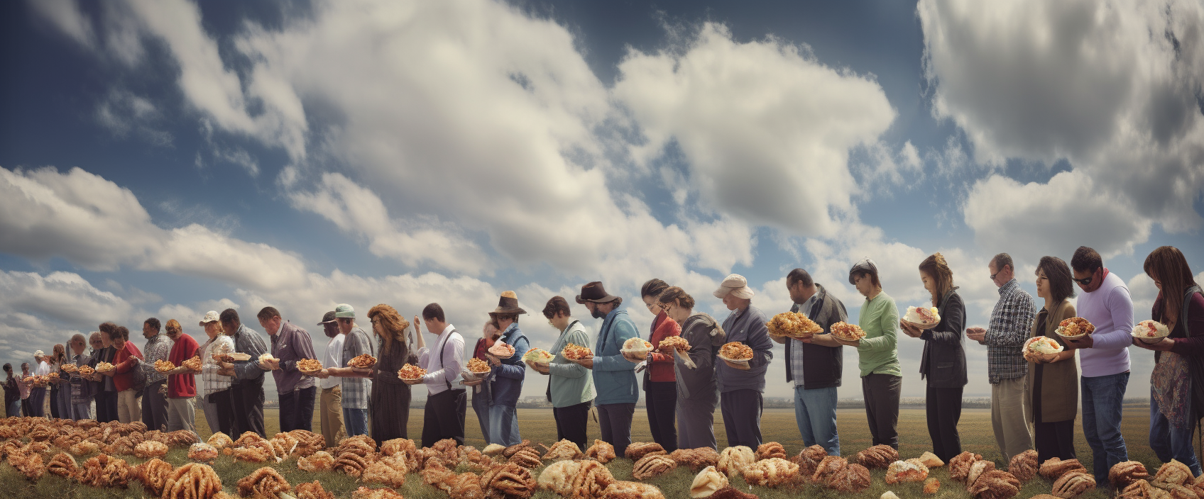 Australian people eating fried chicken line