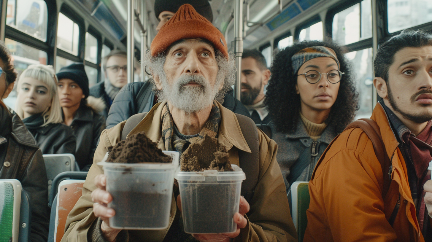 Diverse people on Australian bus