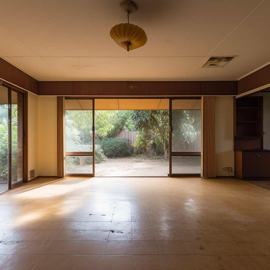 Empty 70s Australian House Interior