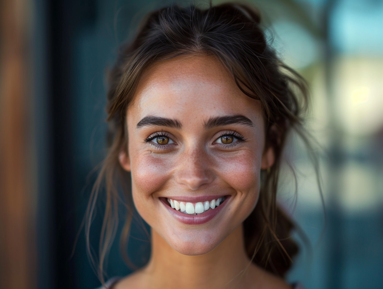 Australian Female Professional Brown Hair Great Smile