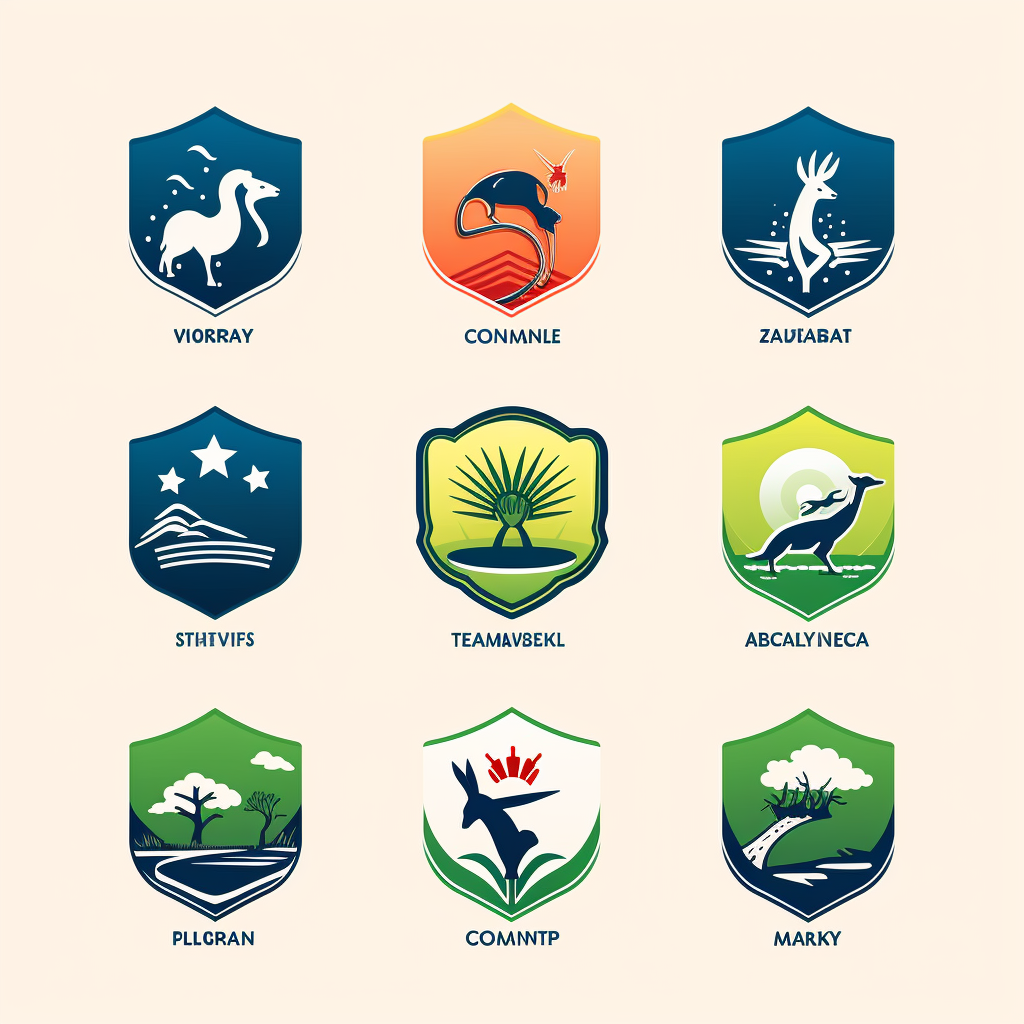 Australian golf brand logos with Australian themes