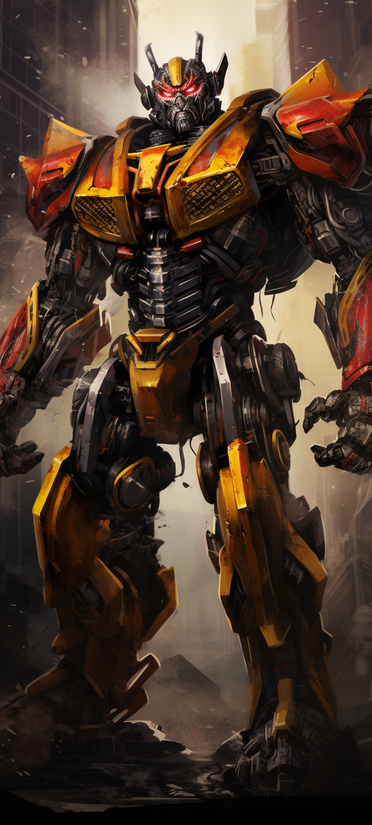 Autobot in an epic illustration