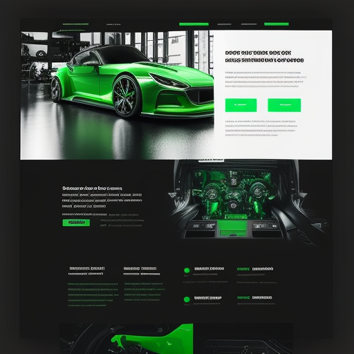 Professional Automotive Repair Website with Green Elements