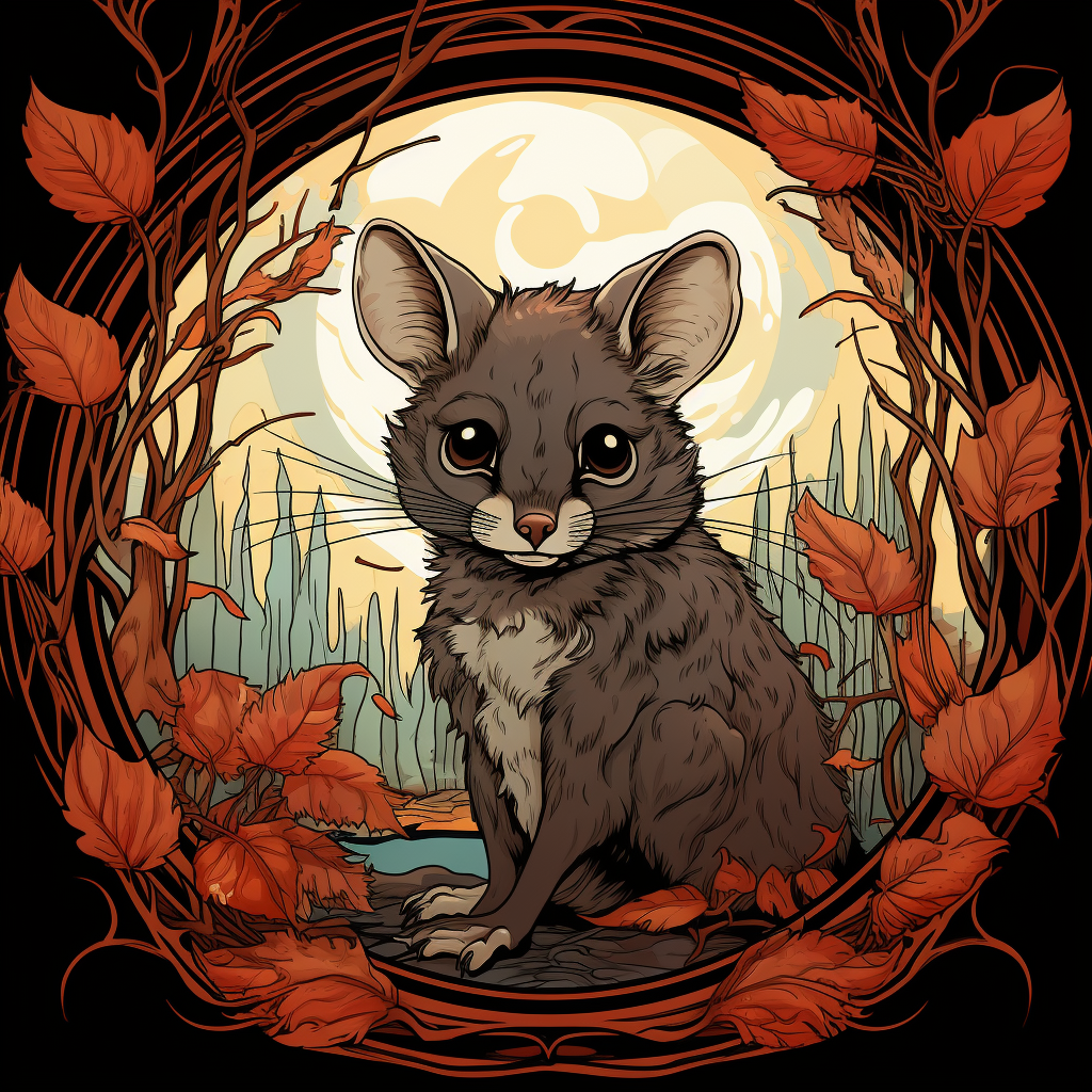 Exquisite Glis Glis Artwork in Autumn Forest