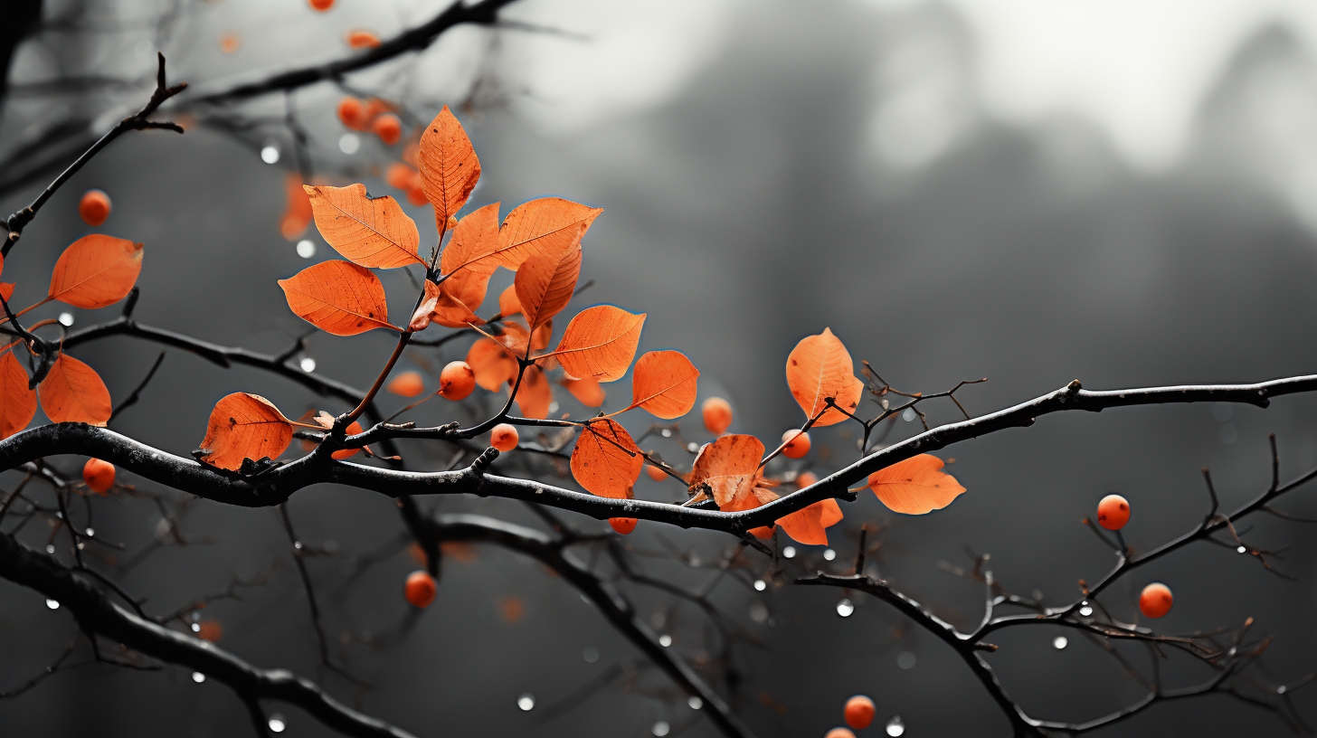 Vibrant autumn peak leaves in Asheville